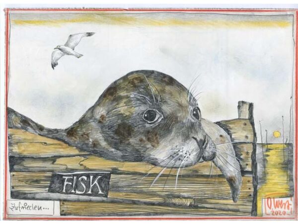 Kunstdruck: Zufrieden