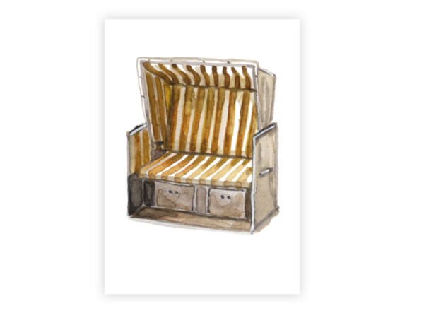 Postkarte: Strandkorb