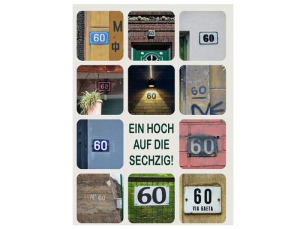 Karte zum runden Geburtstag: 60