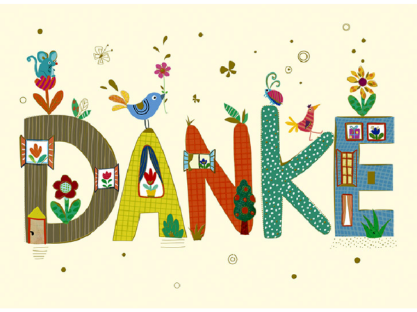 Postkarte: Danke