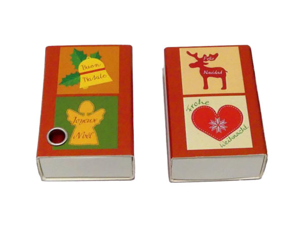 Weihnachten: Weihnachtssymbole in vier Sprachen