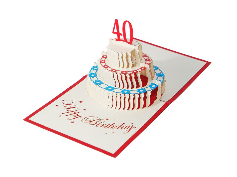 Klappkarte: 40. Geburtstag