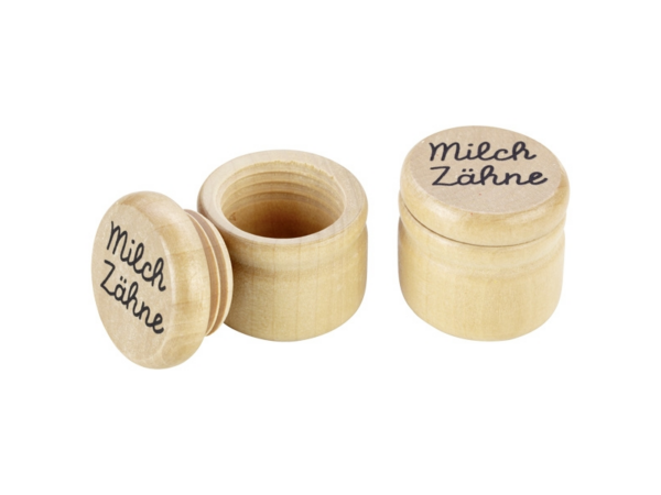 Holzdose für Milchzähne