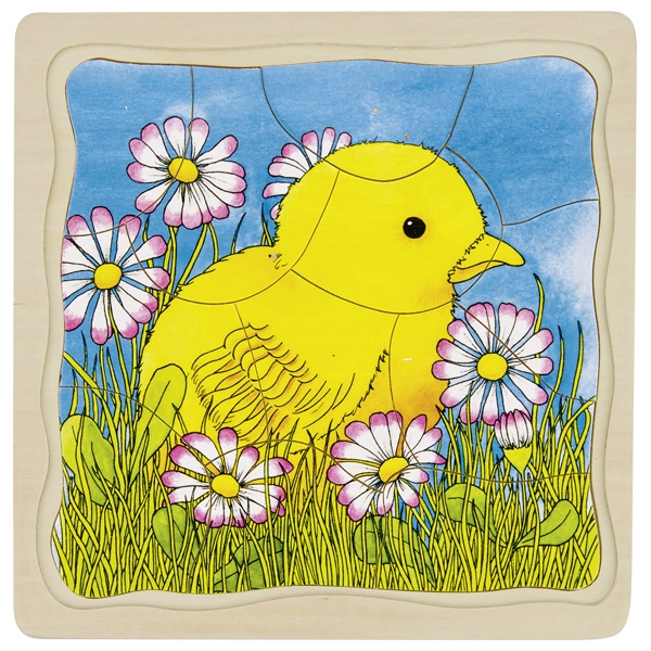 Schichtenpuzzle: Huhn