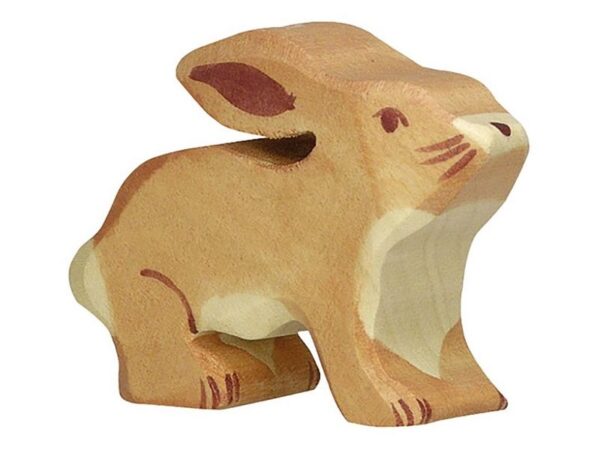 Holztier: kleiner Hase