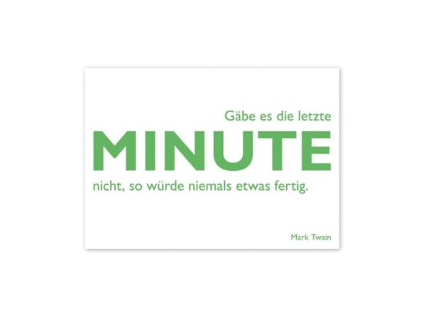 Postkarte: Minute