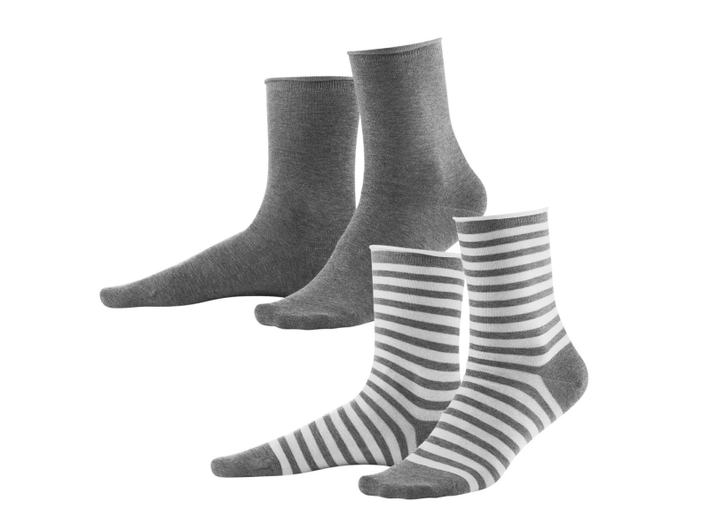 Grau / Weiß gestreift (35-38)