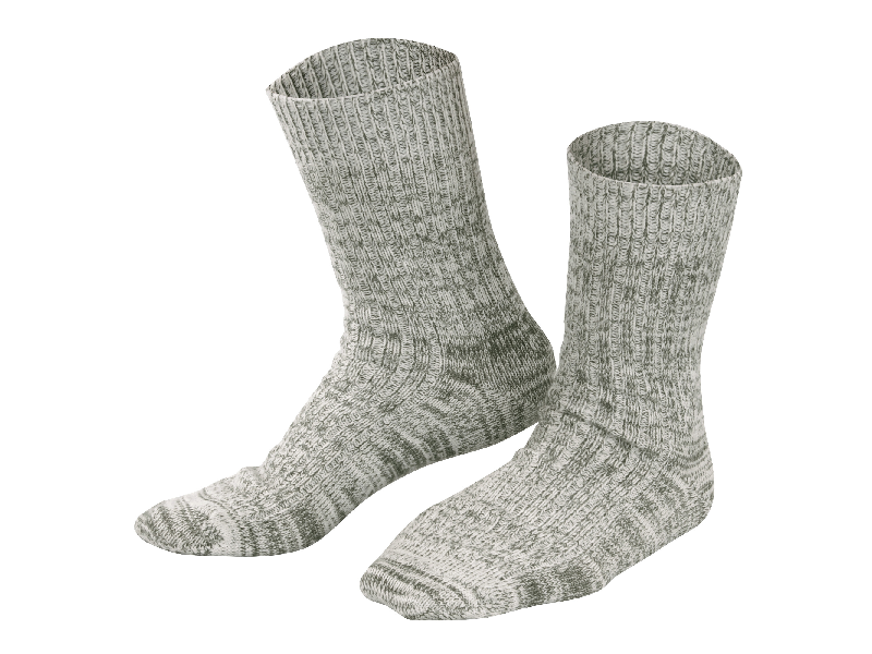 Norwegersocken: grün-weiß
