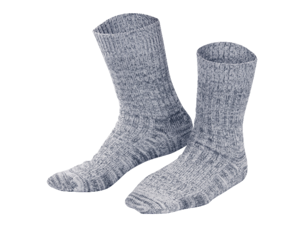 Norwegersocken: blau-weiß