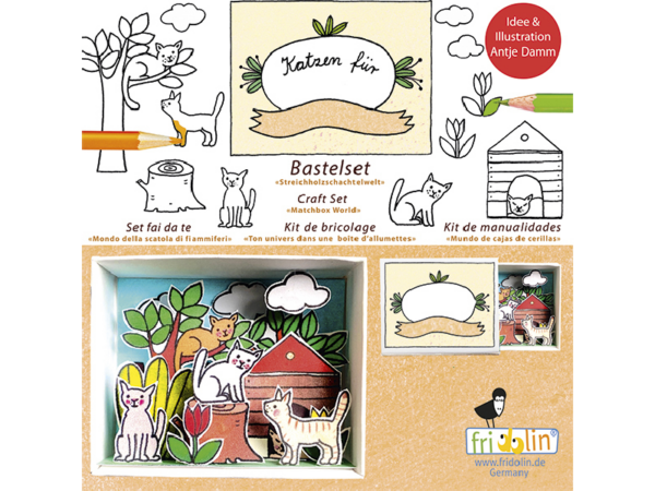 4031172111146 Streicholzschachtel-Bastelset: Katze