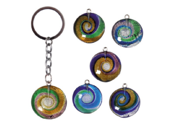 Schlüsselanhänger aus Glas: Schnecke