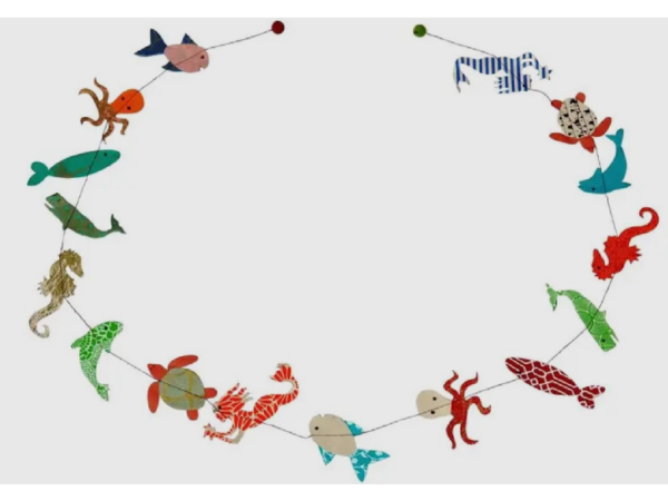 Papiergirlande: Seewelt