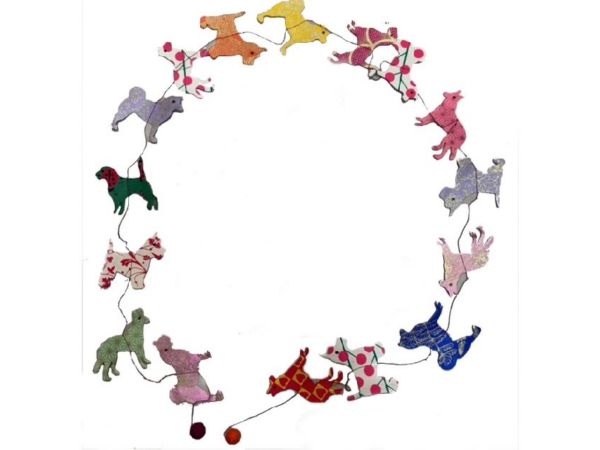 Papiergirlande: Hunde