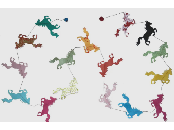 Papiergirlande: Pferde