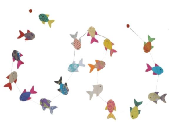 Papiergirlande: Fische
