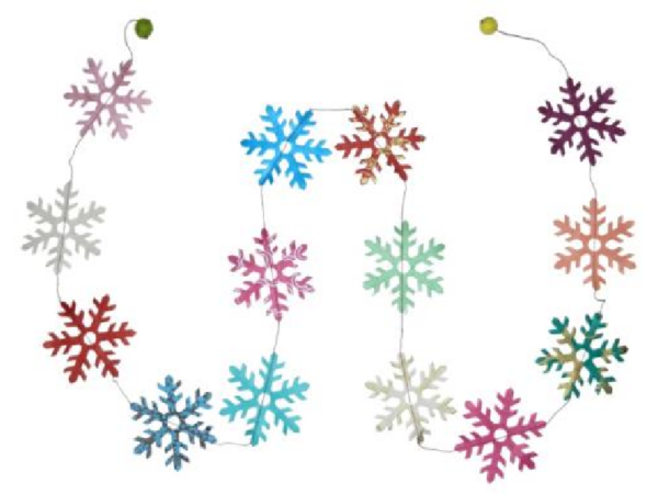 Papiergirlande: Schneeflocken