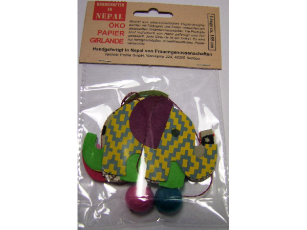 Papiergirlande: Elefanten