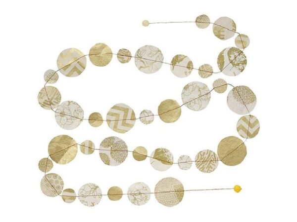 Papiergirlande: Goldene Kreise