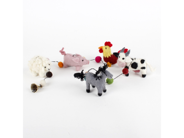 Filzgirlande: Bauernhof