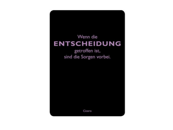 Postkarte: Entscheidung