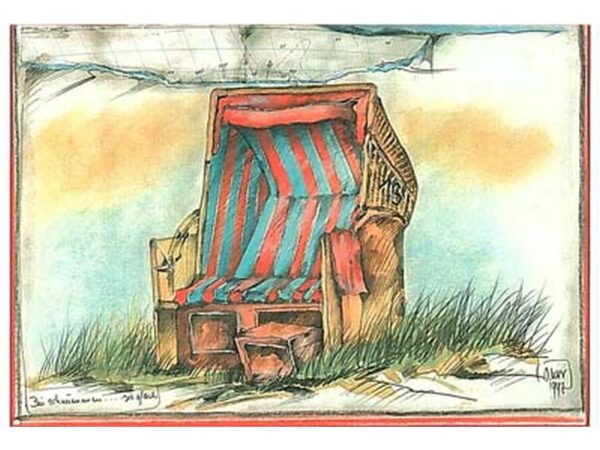 Postkarte: Bin schwimmen