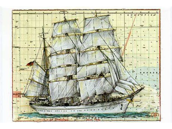 Postkarte: Gorch Fock