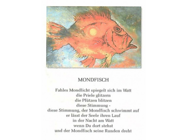 Postkarte: Mondfisch