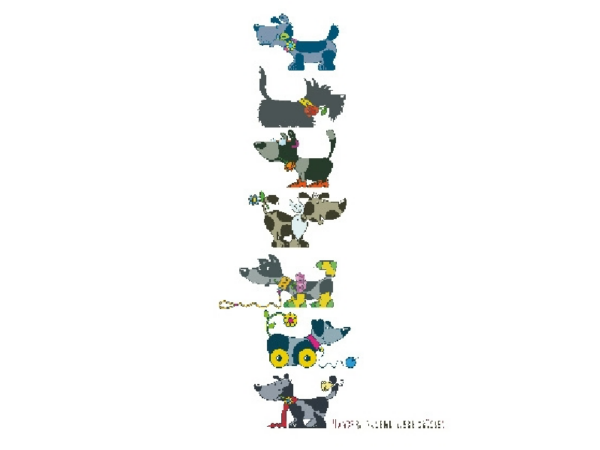 Postkarte: HUNDerttausend liebe Grüße