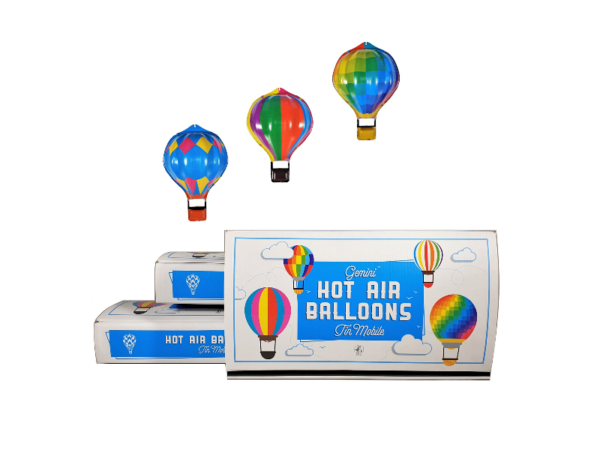 Blech: Heißluftballon-Mobile Gemini