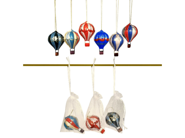 Blech: Heißluftballon-Anhänger Retro