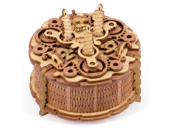 Geburtstagskuchen-Geschenk-Puzzle-Rätsel-Box