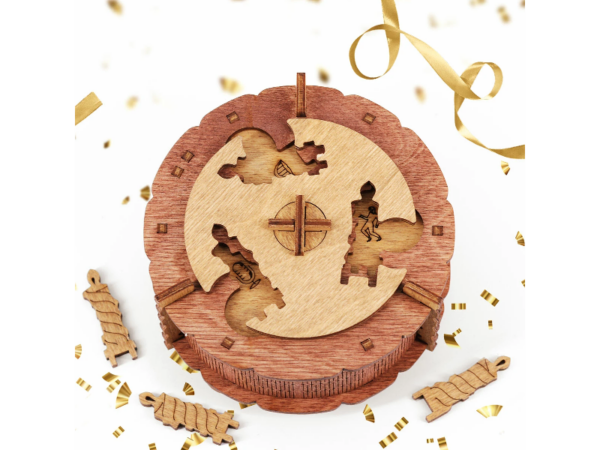 Geburtstagskuchen-Geschenk-Puzzle-Rätsel-Box