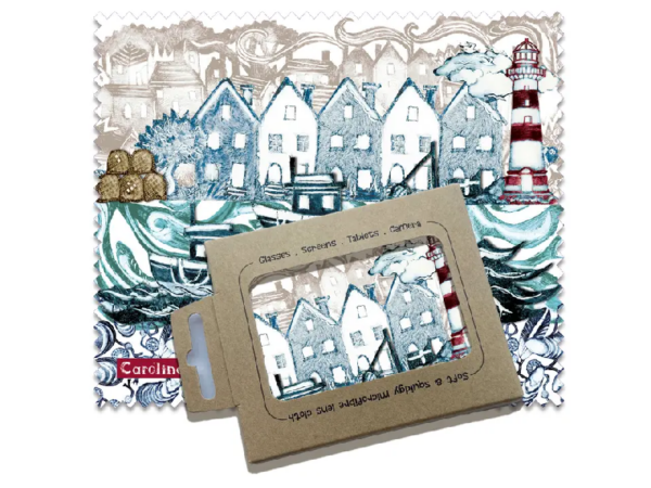 Brillenputztuch: Fischerdorf