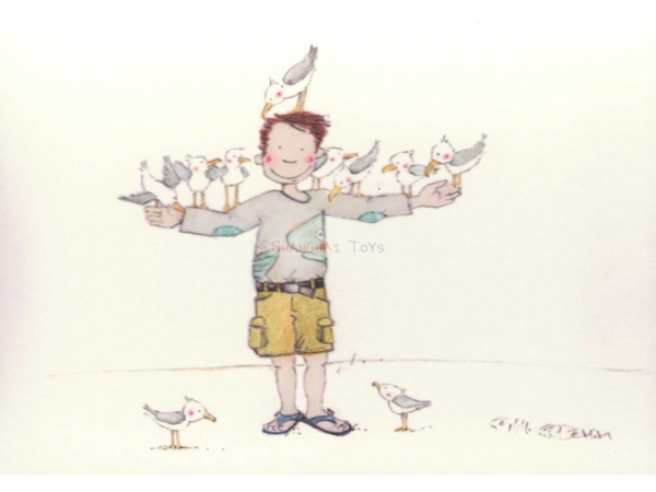 Postkarte: Möwenmensch