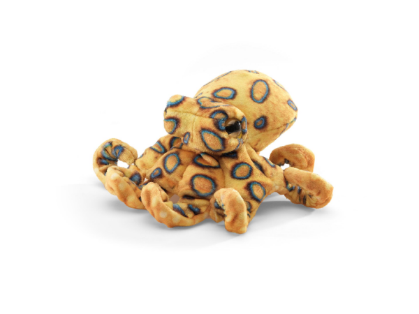 Fingerpuppe: blaugeringelte Krake