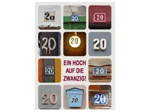 Karte zum runden Geburtstag: 20