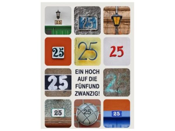 Karte zum runden Geburtstag: 25