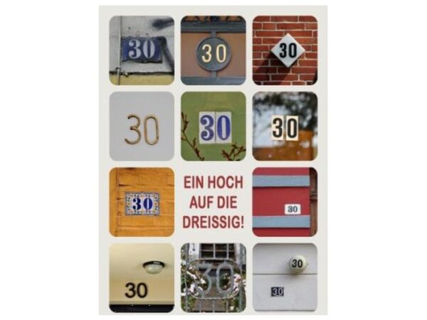 Karte zum runden Geburtstag: 30