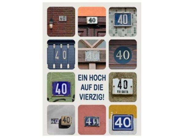Karte zum runden Geburtstag: 40