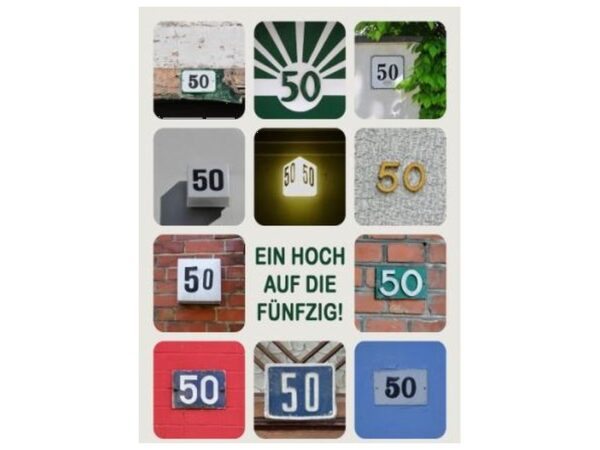 Karte zum runden Geburtstag: 50