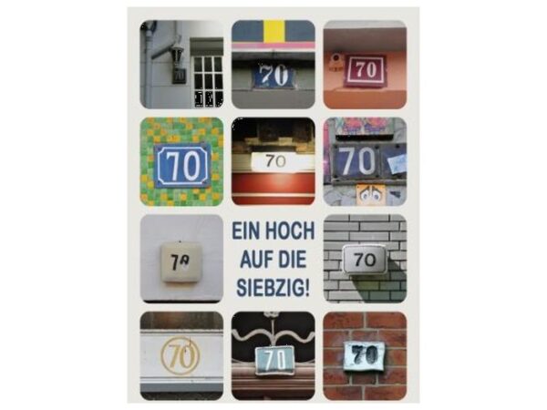 Karte zum runden Geburtstag: 70