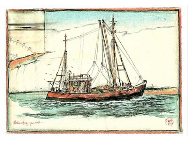 72 Postkarte: Krabbenfang