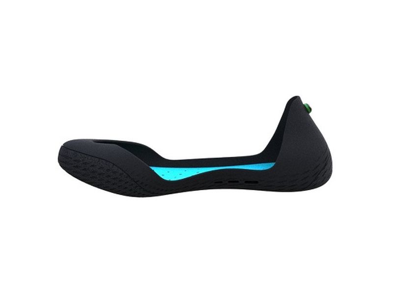 Anthrazite mit türkisblauer Innensohle