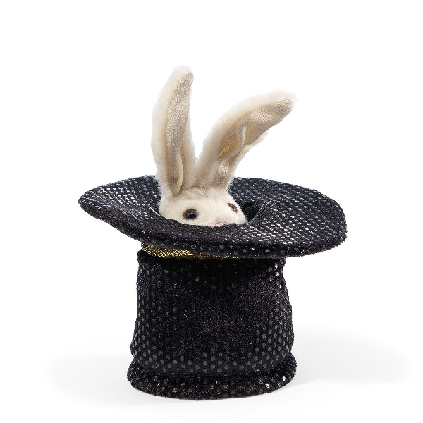 Fingerpuppe: Zauberhut-Hase