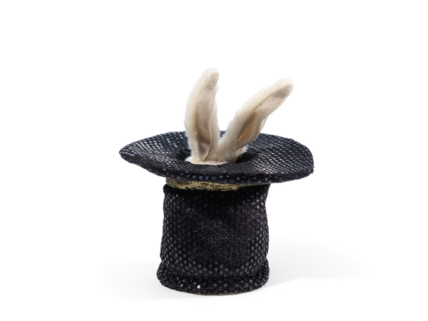 Fingerpuppe: Zauberhut-Hase