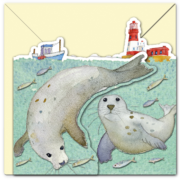 Karte zum Aufklappen: Seehunde