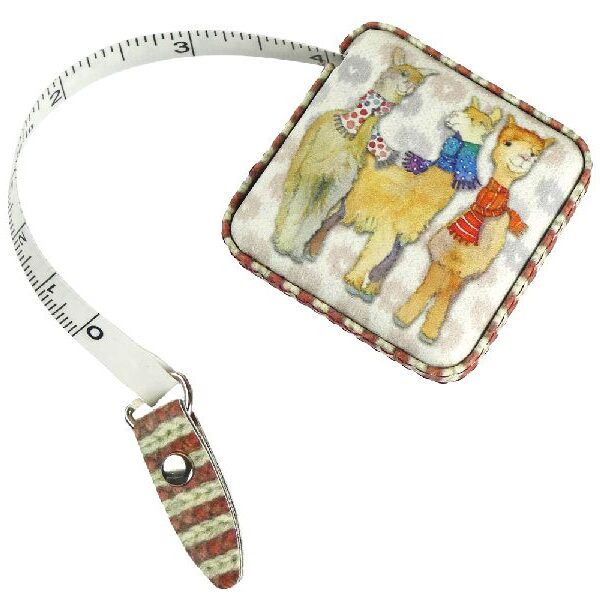 Maßband: Alpakas und Schafe