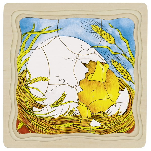 Schichtenpuzzle: Huhn