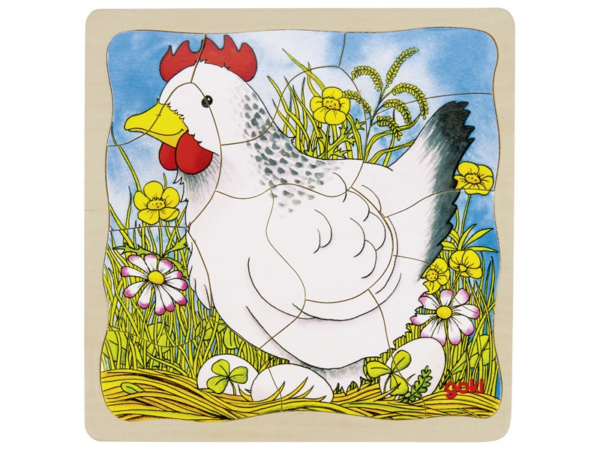 Schichtenpuzzle: Huhn