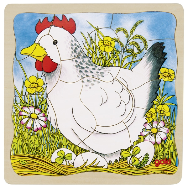 Schichtenpuzzle: Huhn